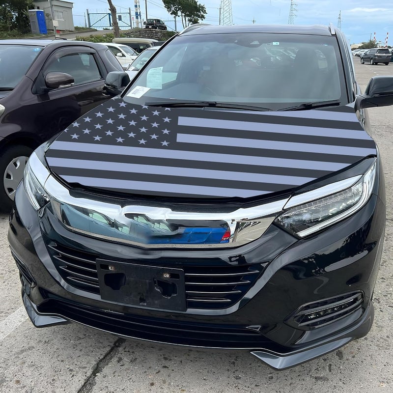 Tobethay American Car Hood Cover - 59x51 in Car Hood Cover Flag Bonnet Banner with 2 Adjustable Triangular Fasteners, Universal Fit for Trucks, SUV, 250th Anniversary Flag - Image 3
